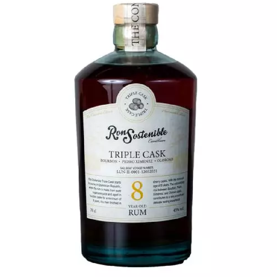 Ron Sostenible 8 years triple cask 70cl